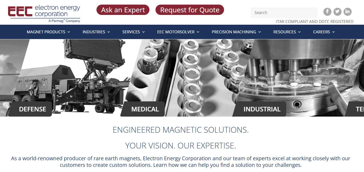 Motor Magnet Manufacturers - Electron Energy Corporation (EEC) in usa
